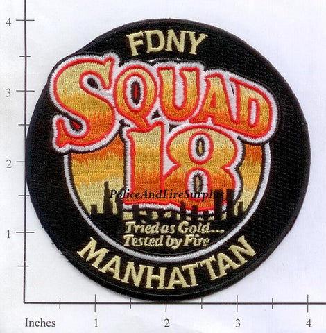 New York City Squad 18 Fire Patch v11 Capital Letters
