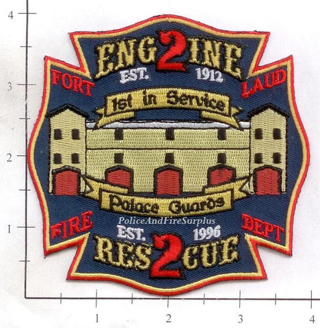 Florida - Fort Lauderdale Engine 2 Rescue 2 Fire Dept Patch