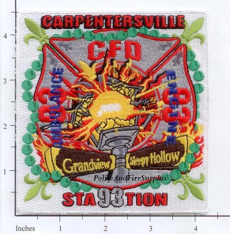 Illinois - Carpentersville Station 93 Fire Dept Patch