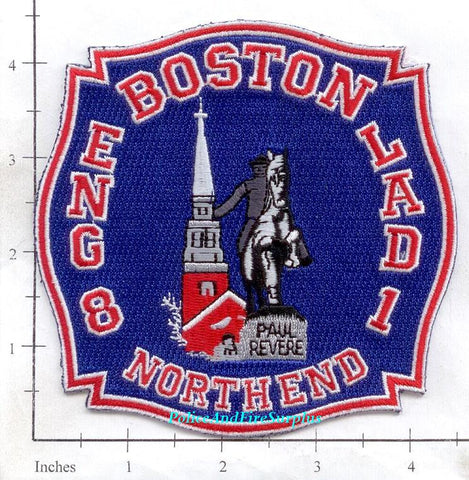 Massachusetts - Boston Engine 8 Ladder 1 Fire Dept Patch v2