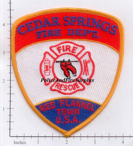 Michigan - Cedar Springs Fire Dept Patch