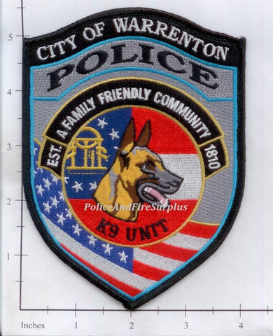 North Carolina - Warrenton K-9 Police Dept Patch
