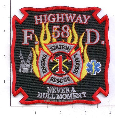 Tennessee - Highway 58 Station 1 Fire Dept Patch