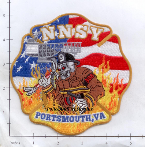 Virginia - Portsmouth Norfolk Naval Ship Yard Station 9 Fire Dept Patch