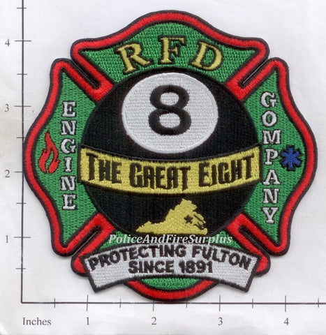 Virginia - Richmond Engine 8 Fire Dept Patch