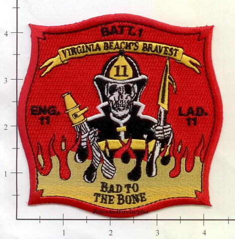 Virginia - Virginia Beach Engine 11 Ladder 11 Fire Dept Patch v2