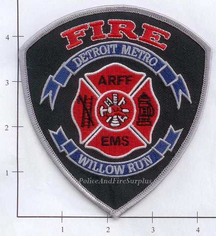Michigan - Detroit Metro Airport Willow Run Fire Dept Patch