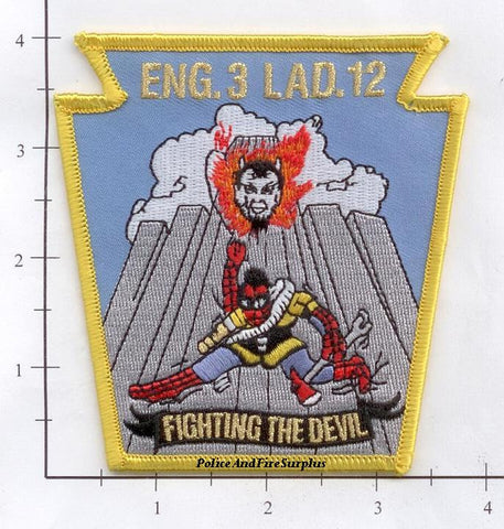 New York City Engine 3 Ladder 12 Fire Dept Patch v8 Spiderman