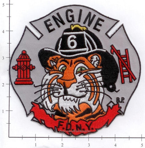 New York City Engine 6 Fire Patch v12 Gray