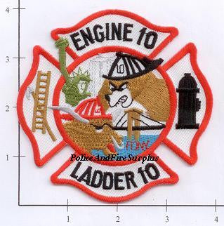 New York City Engine 10 Ladder 10 Fire Patch v2 Maltese
