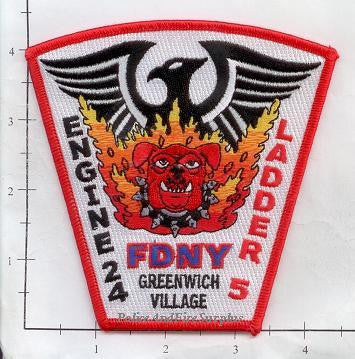 New York City Engine 24 Ladder 5 Fire Dept Patch v6
