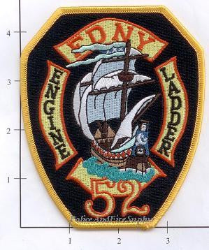 New York City Engine 52 Ladder 52 Fire Dept Patch v3
