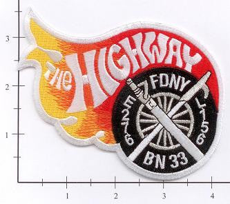 New York City Engine 276 Ladder 156 Battalion 33 Fire Patch v3 Wheel