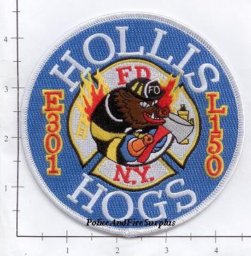 New York City Engine 301 Ladder 150 Fire Patch v5 Hollis Hogs