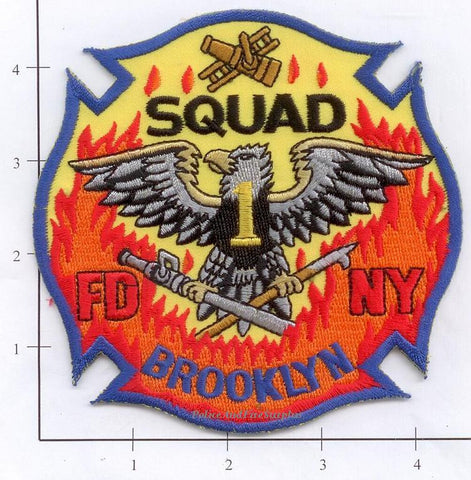 New York City Squad 1 Fire Dept Patch v6