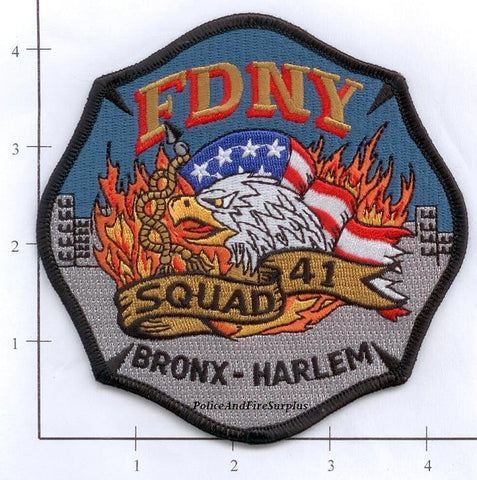 New York City Squad 41 Fire Dept Patch v2