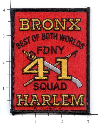 New York City Squad 41 Fire Patch v4 Red