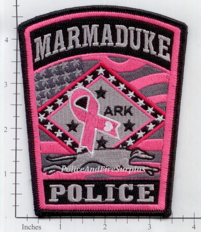 Arkansas - Marmaduke Police Patch Breast Cancer