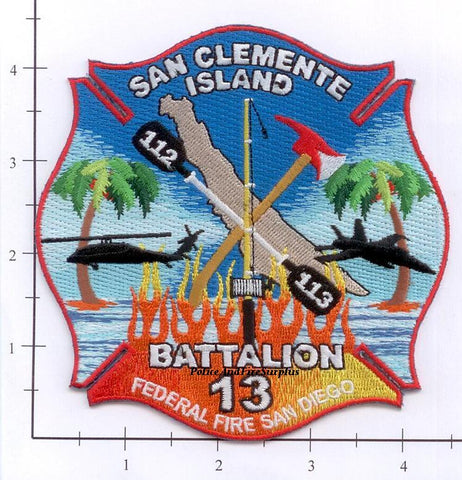 California - San Clemente Island Batt 13 Fire Dept Patch v2