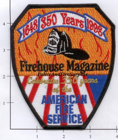 Firehouse Magazine Fire Dept Patch - 1998