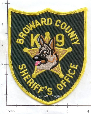 Florida - Broward County Sheriff K-9 Unit Police Dept Patch v2