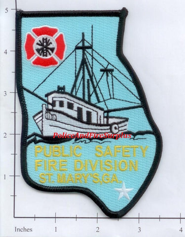 Georgia - St Mary's Public Safety Fire Division Fire Dept Patch