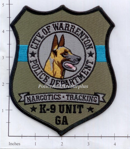 Georgia - Warrenton K-9 Police Dept Patch