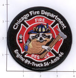 Illinois - Chicago Engine  89 Truck 56 Ambulance 46 Fire Dept Patch v1