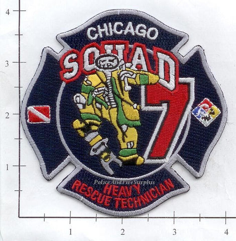 Illinois - Chicago Squad 7 Fire Dept Patch v1