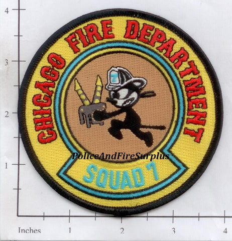 Illinois - Chicago Squad 7 Fire Dept Patch v2