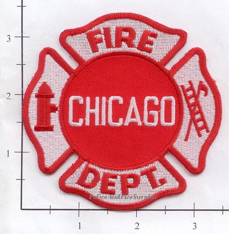 Illinois - Chicago  Fire Dept Patch v3 - Red