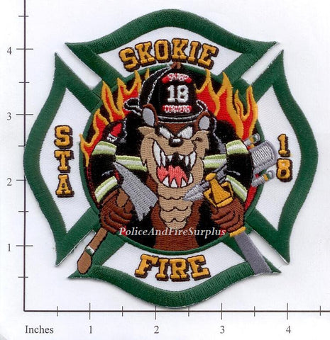 Illinois - Skokie Station 18 Fire Dept Patch