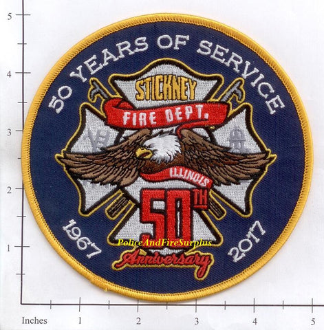 Illinois - Stickney Fire Dept Anniversary Patch v1