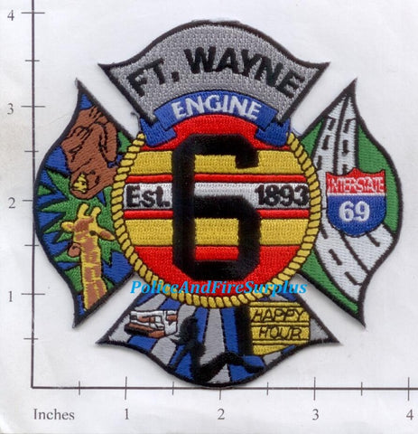 Indiana - Fort Wayne Station  6 Fire Dept Patch