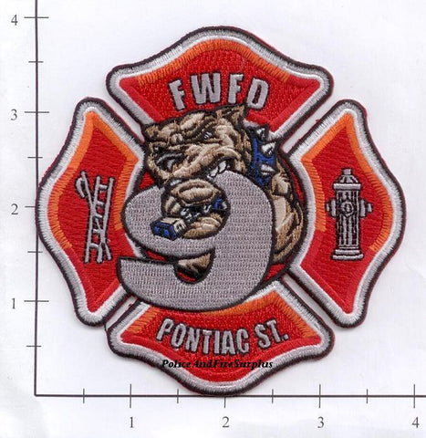 Indiana - Fort Wayne Station  9 Fire Dept Patch v1 Pontiac St