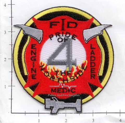 Indiana - Indianapolis Engine  4 Ladder 4 Fire Dept Patch