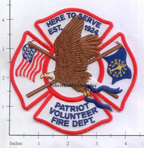 Indiana - Patriot Volunteer Fire Dept Patch