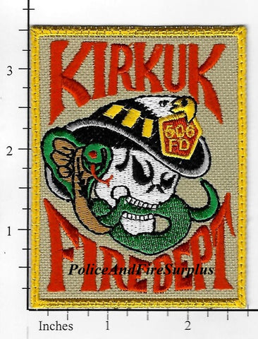 Iraq - Kirkuk Air Base 506 Air Expeditionary Group Fire Dept Patch v3