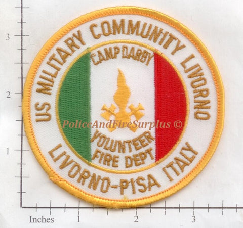 Italy - Livorno Pisa Camp Darby Volunteer Fire Dept Patch