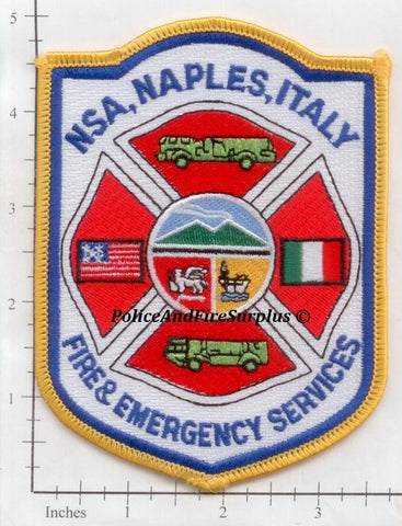 Italy - Naples Naval Support Activity Fire & Emergency Services Fire Dept Patch v1