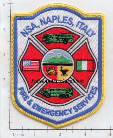Italy - Naples Naval Support Activity Fire & Emergency Services Fire Dept Patch v3