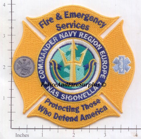 Italy - Sigonella Naval Air Support Fire and Emergency Services Patch