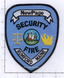Maine - New Page Security Police Dept Patch