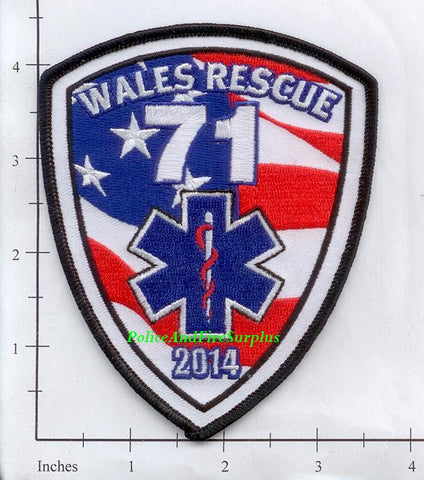 Maine - Wales Rescue 71 Fire Dept Patch