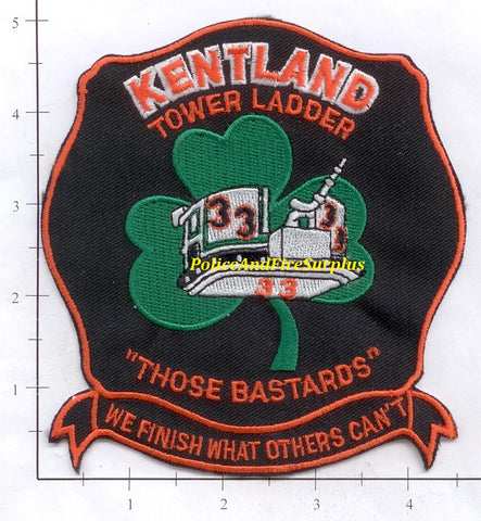 Maryland - Kentland Tower Ladder 33 Fire Dept Patch