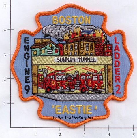 Massachusetts - Boston Engine  9 Ladder 2 Fire Dept Patch v1