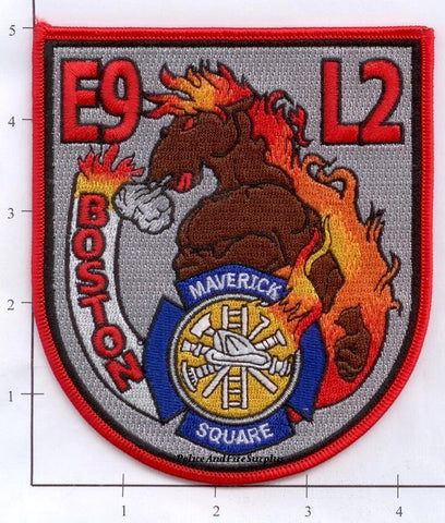 Massachusetts - Boston Engine  9 Ladder 2 Fire Dept Patch v2