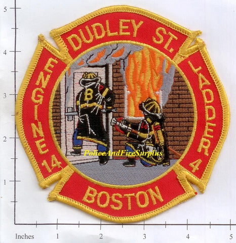 Massachusetts - Boston Engine 14 Ladder 4 Fire Dept Patch v3
