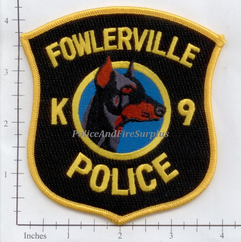 Michigan - Fowlerville K-9 Police Dept Patch v2