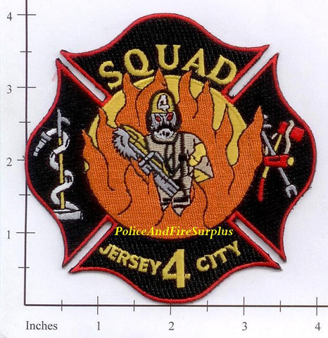 New Jersey - Jersey City Squad 4 Fire Dept Patch v2
